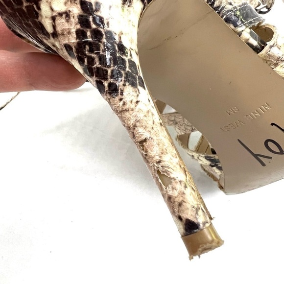 Nine West Ambroseo Lace-Up Caged Sandals - Size 8 - Picture 12 of 13